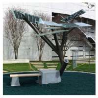 2020 eco-friendly solar led tree public lighting lamps with mobile usb charger