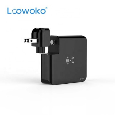 new 6700mah pd23w quick charge Travel Adapter factory wireless powerbanks